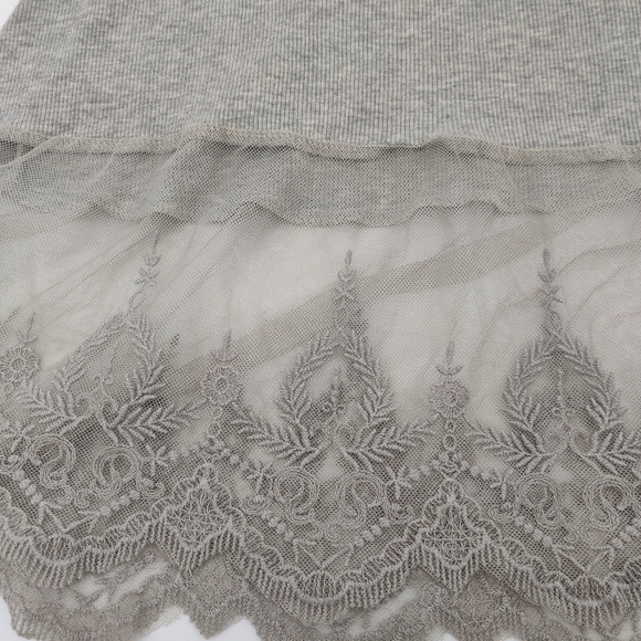 Umgee Grey Lace tunic tank S - Picture 5 of 5